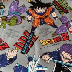 ドラゴンボールZ キャラクター生地 綿プリント　グレー　　最終出品です。