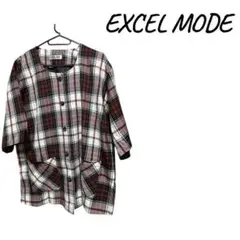 EXCEL MODE チェック柄 半袖トップス