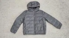 UNIQLO フード付きダウンコート 130cm グレー