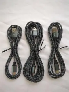 USB Type C ケーブル 【3本セット 1m/1m/2m】3A 急速充電