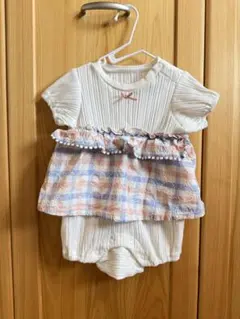 アプレレクール　チェック柄ロンパース・カバーオール