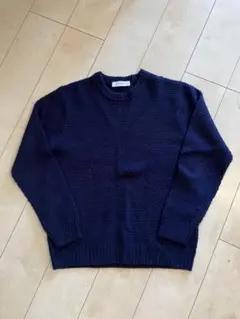 INHERIT ネイビー ニットセーター