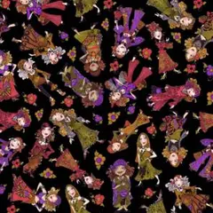 ロラライハリス生地　Tossed Gypsies 黒110×45