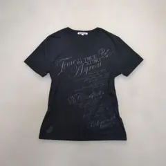 ✨00s！XL✨Semantic Design Vネック Tシャツ ブラックのサムネイル