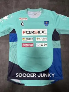 横浜FC soccer junky 長袖シャツ グレー・青 選手支給品 Мサイズ 横浜FC soccer junky 長袖シャツ グレー・青 選手支給品 Мサイズ