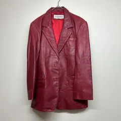 90s ラムレザー 本革 テーラードジャケット ヴィンテージ レディース