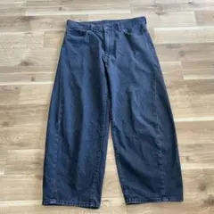 GU バレルレッグジーンズ 34インチ ウエスト86.5cm ダークグレー