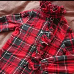 ポロラルフローレン POLO RALPH LAUREN チェックフリルワンピース