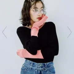 12ゲージ配色クルーネックプルオーバー