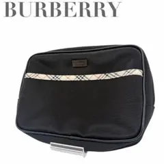 BURBERRY バーバリー ポーチ 8.444 ノバチェック 化粧ポーチ 黒のサムネイル