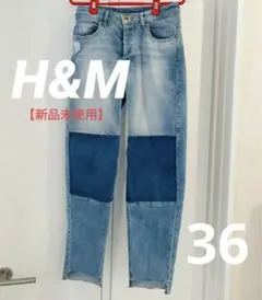 限定値下✨【新品】H&M デニムパンツ　ブルー　切りっぱなし