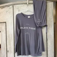 gelato pique HOMMEグレー ルームウェア ジェラートピケ セット