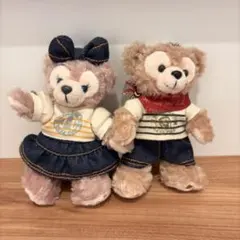 ディズニー ダッフィー シェリーメイ 2013 デニム ぬいぐるみ バッジ