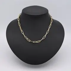 K18 ペーパークリップ ネックレス 幅4.8mm 8.7g 40cm 新品