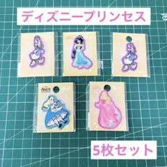 ディズニーキャラクター刺繍パッチ5個セット　プリンセス
