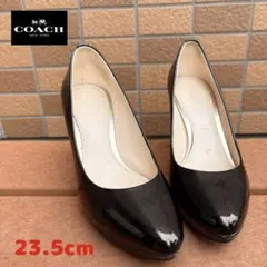 COACH エナメル ブラック パンプス 23.5cm