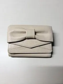 Samantha Thavasa ビッグリボン ミニ財布 ベージュ ウォレットのサムネイル