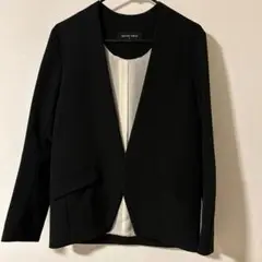 ブラック ノーカラージャケット