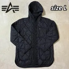 상태좋음 ALPHA INDUSTRIES キルティングジャケット ブラック L