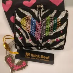 Think Beel ゼブラ柄 三つ折り財布