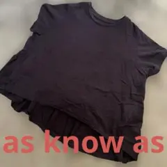 as know asアズノウアズ バックティアードTシャツ ブラックのサムネイル