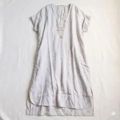 美品⭐︎RIVE DROITE リネン100% スキッパーロングOP［B229］のサムネイル