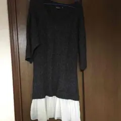 ユニクロ、ニットチュニックワンピース♡