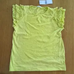 イエロー フリル付き Tシャツ　150