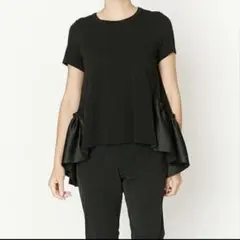 YOKO CHAN ヨーコチャン ヘムギャザーカットソー バックフリル Tシャツ