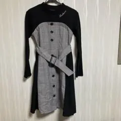 ラブトキシック 150 ベルト付きチェックワンピース