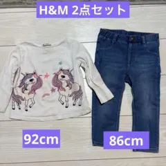 H&M ロンT、デニム2歳前後
