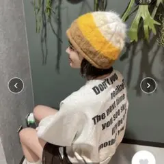 shesame グラデーションニット帽