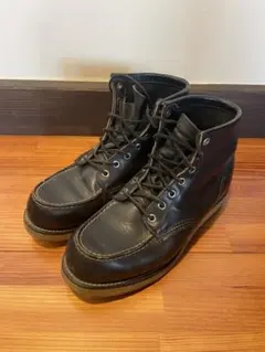Chippewa ワークブーツ ブラック モックトゥ - メルカリ