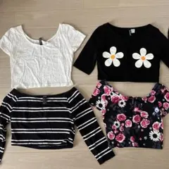H&M DIVIDED レディース 半袖 トップス 4枚セット　ショート丈のサムネイル