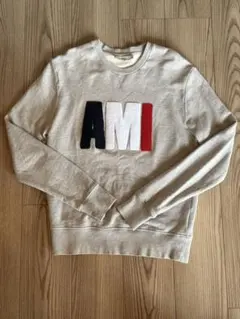 AMI ロゴ刺繍 グレー スウェット Mサイズ　アミ