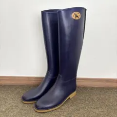 dafna レインブーツ ロングブーツ ダフナ パープル ネイビー 長靴 美品
