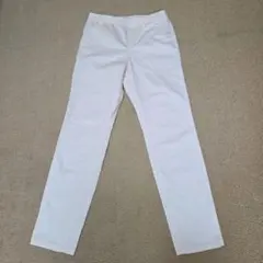 白 ワイドパンツ