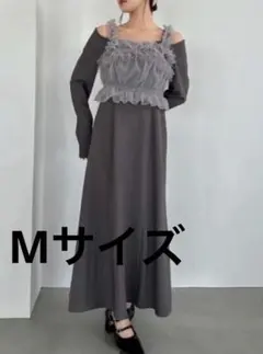 ダズリン　dazzlin チュールギャザービスチェカットワンピース