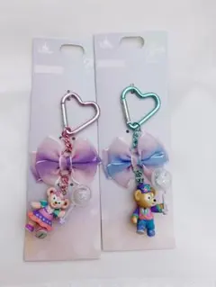香港ディズニー　開園20周年記念　ダッフィーフレンズ キーホルダー セット
