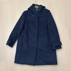 ダッフルコート　ロング　フード付き　濃紺　コムサイズム