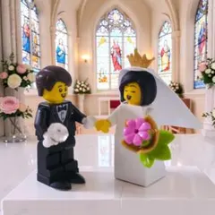 レゴ ミニフィグ ♡ ウェディング 結婚証明 リングピロー S31