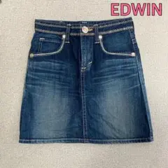 【美品】EDWIN エドウィン　ミニスカート　デニムスカート　サイズXSのサムネイル