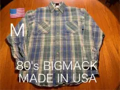 【好配色】USA製！80's BIGMACK ネルシャツ ヴィンテージ