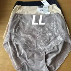 BODYLINE レース装飾 はきこみ深めショーツ 綿混LLサイズ３枚