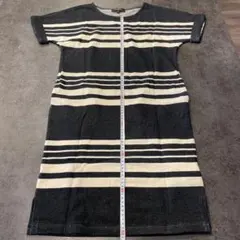 【新品タグ付き】Demi-Luxe BEAMS 半袖ストライプワンピース 36