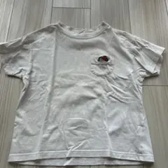ホワイト 半袖Tシャツ ポケット刺繍のサムネイル