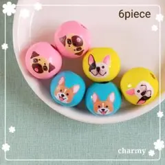 ウッドビーズ / わんこビーズ / フレブル＆コーギー＆パグ