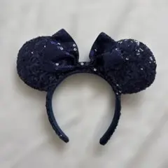 ディズニー カチューシャ スパンコール ネイビーのサムネイル