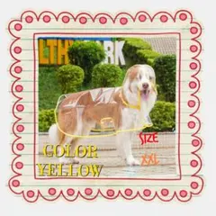 犬用 レインコート 透明 ポンチョタイプ 防水 防塵 黄色　XXL