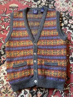 old GAP ニットベスト S ウール100% オールド ギャップ luik